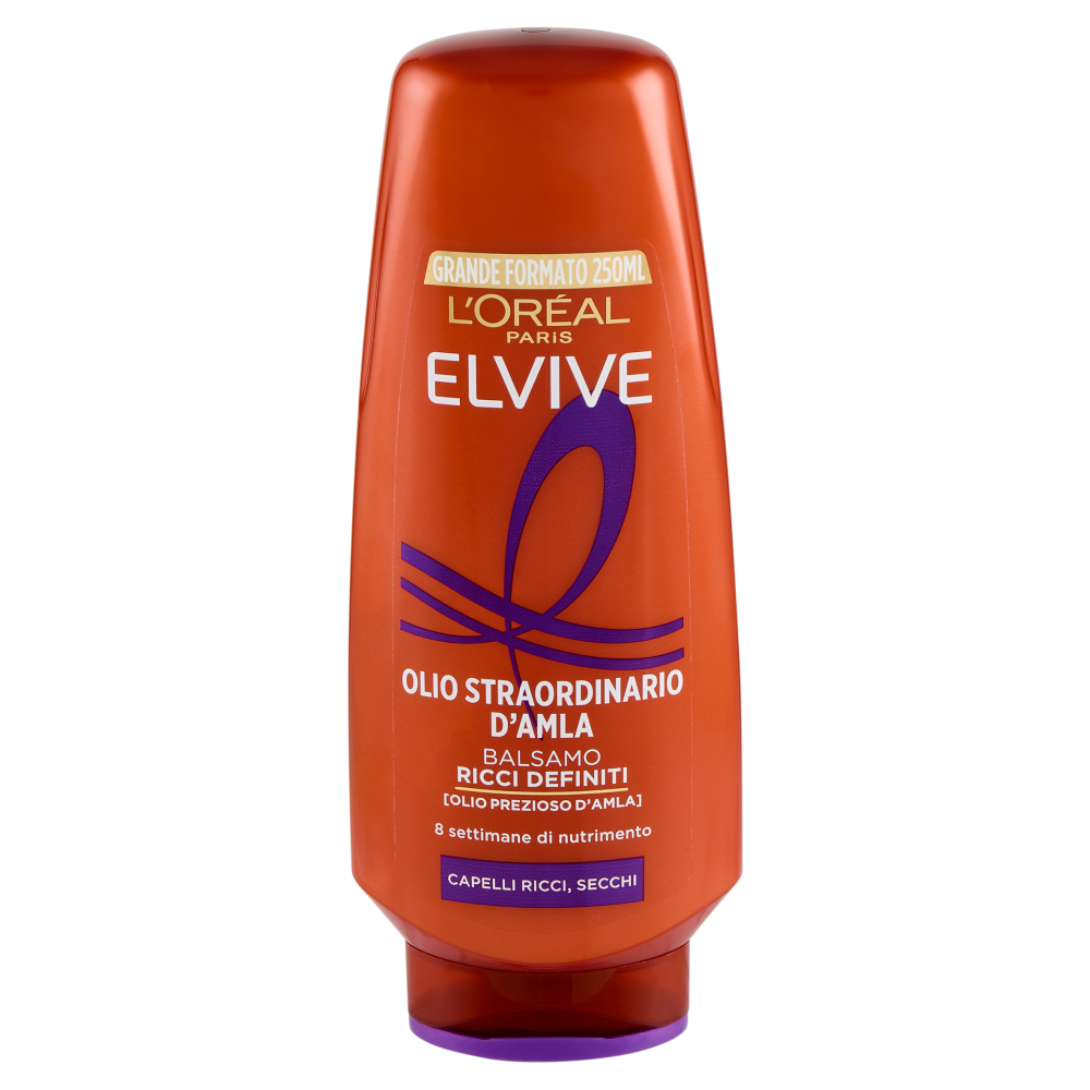 Elvive Olio Straordinario d'Amla Balsamo Ricci Definiti, per Capelli Ricci, Secchi, 250 ml