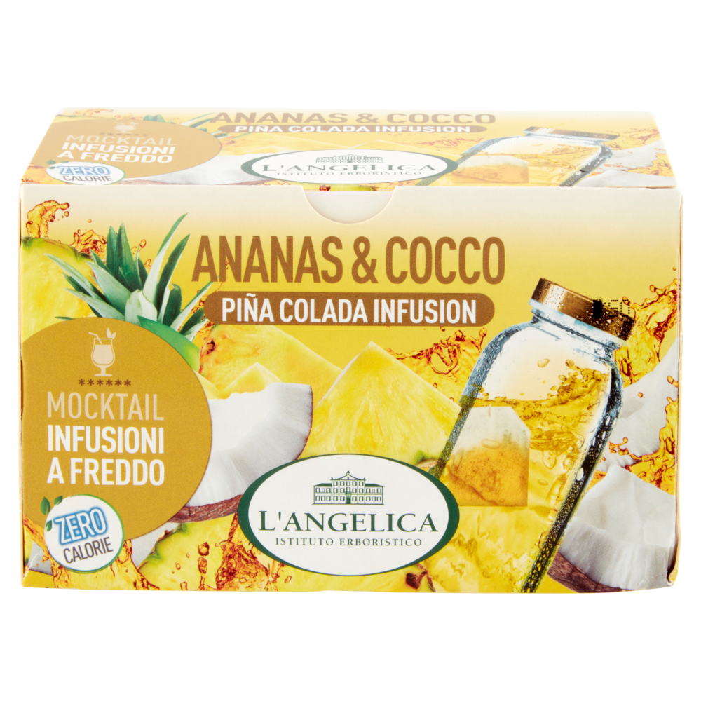 L'Angelica Mocktail Infusioni a Freddo Ananas & Cocco Pi&ntilde;a Colada Infusion 18 Filtri 36 g