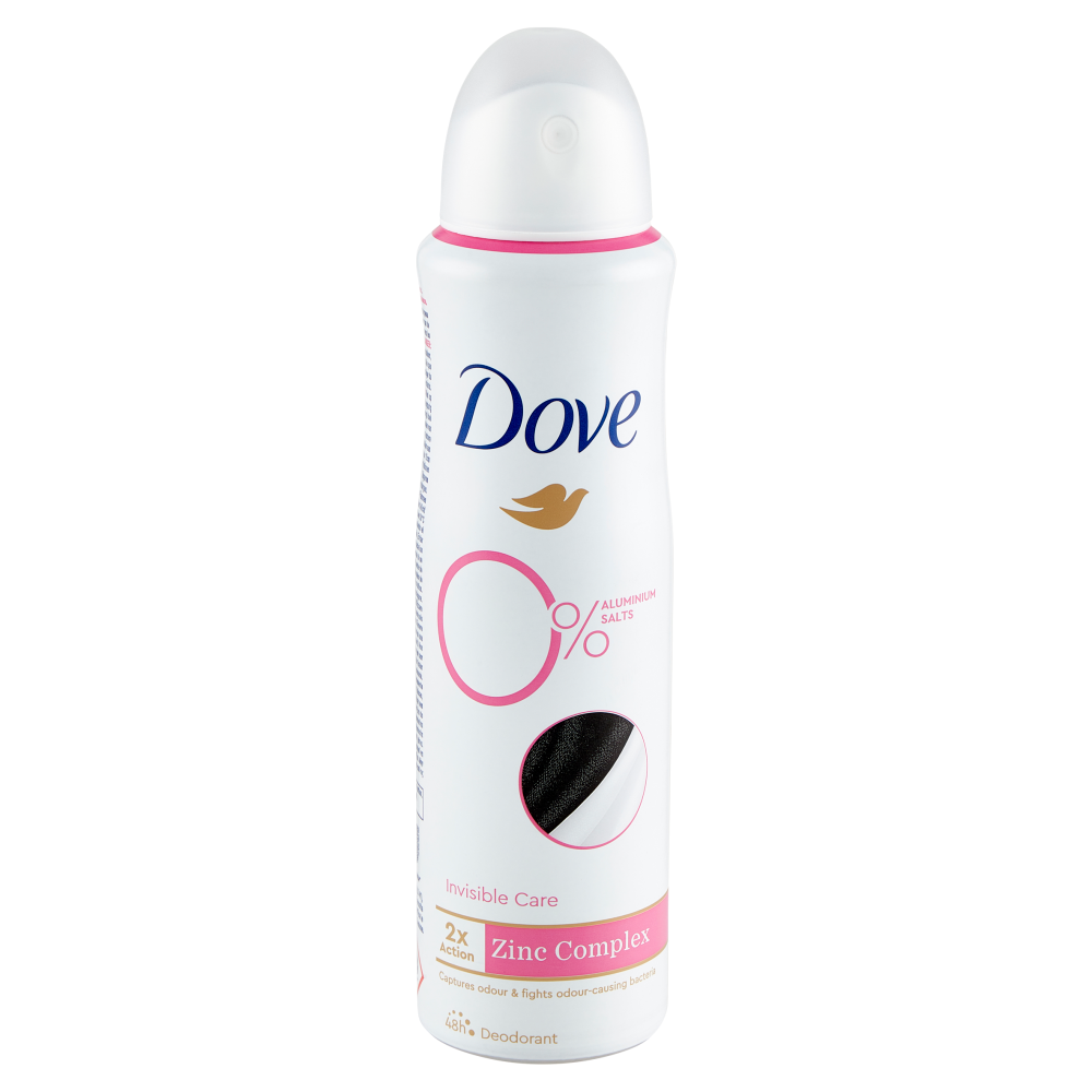 Dove 0% Aluminium salts Invisible Care Deodorant 150 ml