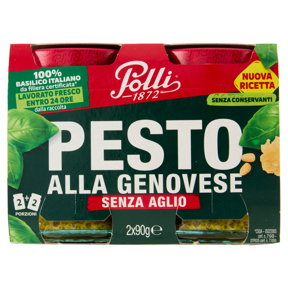 Polli Pesto alla Genovese Senza Aglio 2 x 90 g