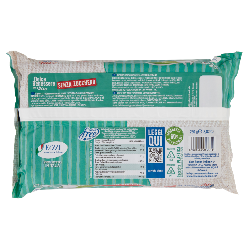 Biscotti Rustichelle Con Gocce Di Cioccolato E Riso - 12 Confezioni Da 250g, Senza Lattosio - Foto 7