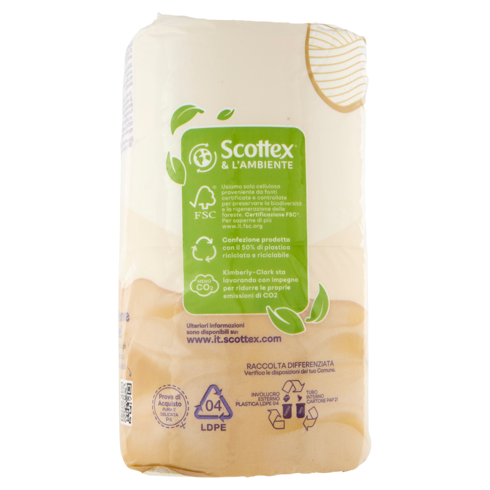 Scottex Pura & Delicata Carta Igienica Rotoli 5 Veli 4 pz