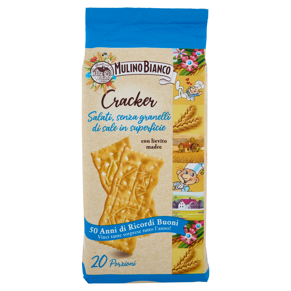 Mulino Bianco Cracker non Salati con Farina Sostenibile 500g