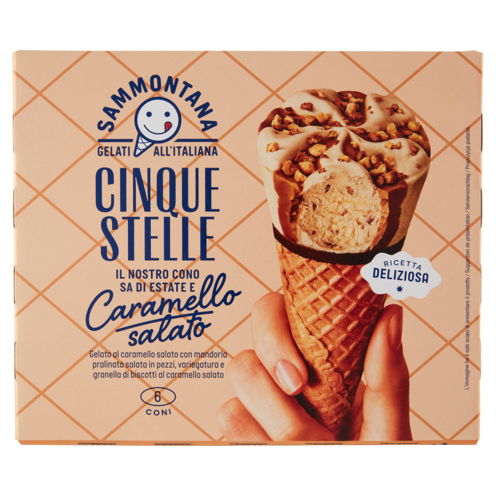 Sammontana Cinque Stelle Caramello salato 6 x 60 g