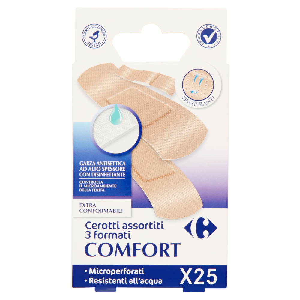 Carrefour Comfort Cerotti assortiti 3 formati 25 pz