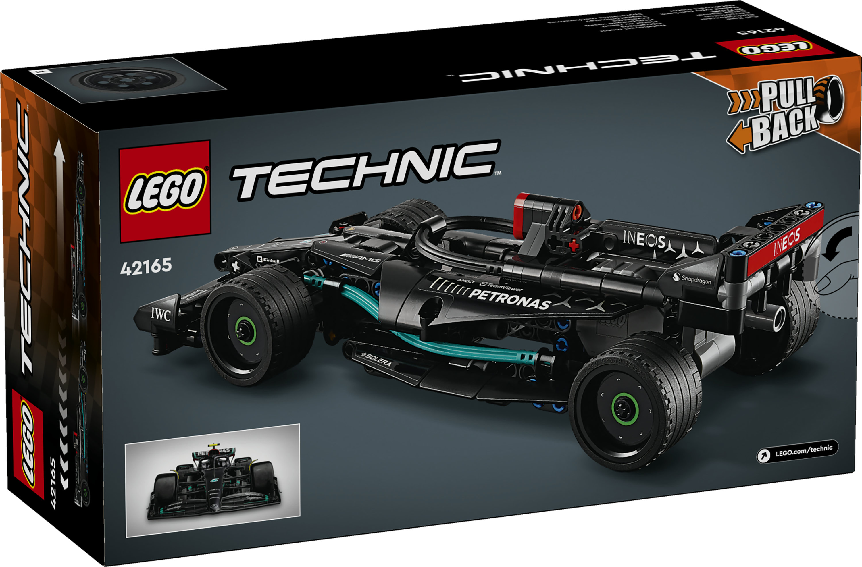 LEGO Technic 42165 Mercedes-AMG F1 W14 E Performance Pull-Back, Macchina Giocattolo da Costruire, Gioco Creativo per Bambini 7+