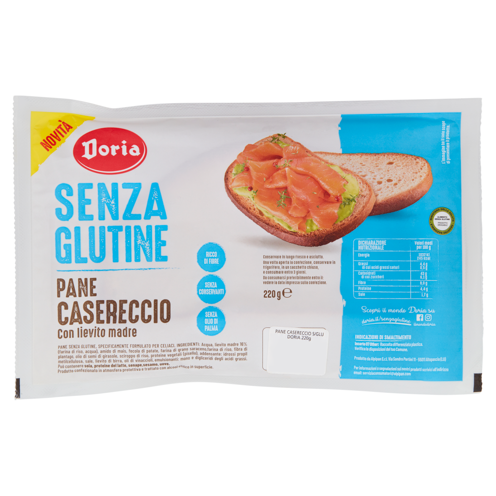 Doria Senza Glutine Pane Casereccio 220 g