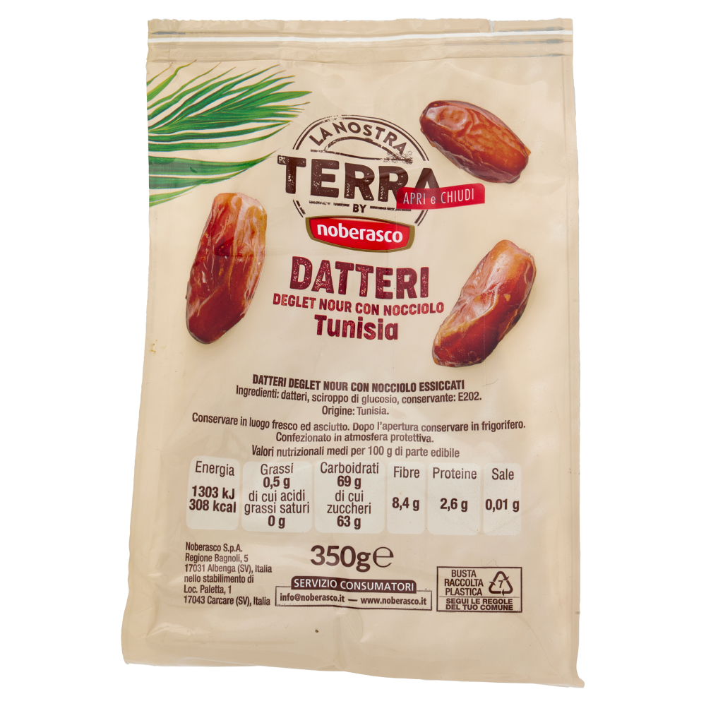 La Nostra Terra Datteri Deglet Nour con Nocciolo Tunisia 350 g