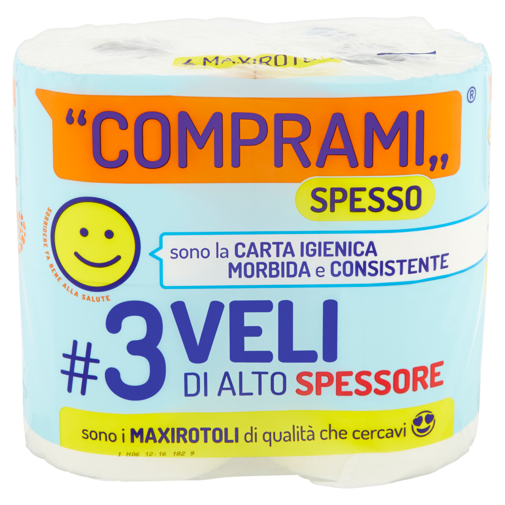 Comprami Spesso Carta Igienica 3 Veli Maxirotoli 4 pz