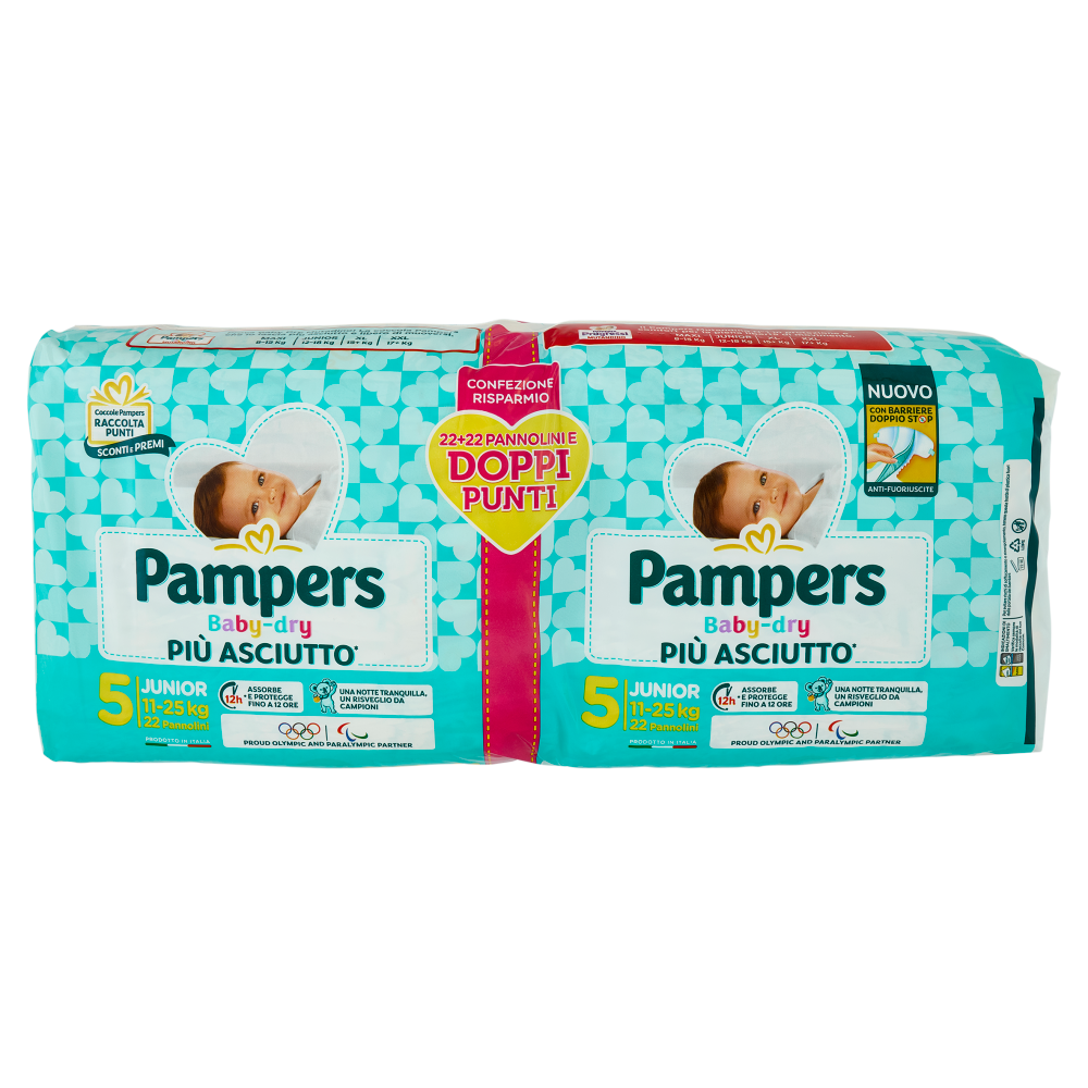 Pampers Baby-dry Junior 22 + 22 pz