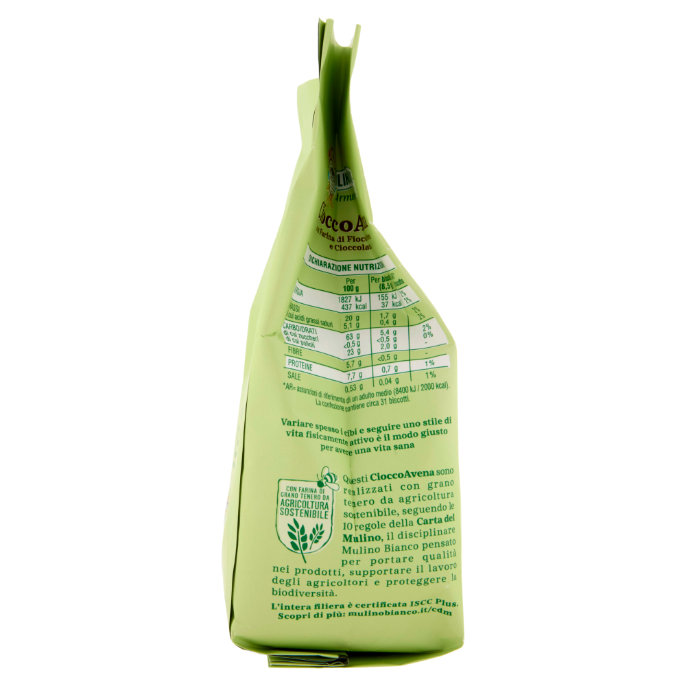 Mulino Bianco Armonia CioccoAvena Biscotti Farina Avena e Cioccolato Senza Zuccheri Aggiunti 270g