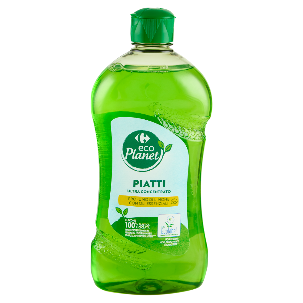 Carrefour eco Planet Piatti Ultra Concentrato Profumo di Limone con Oli Essenziali 500 ml