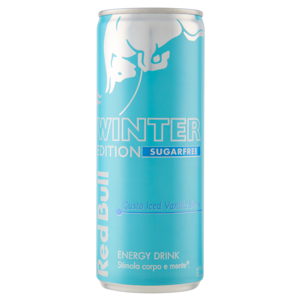 Red Bull Energy Drink, Gusto Iced Vanilla Berry Senza Zuccheri, 250 ml