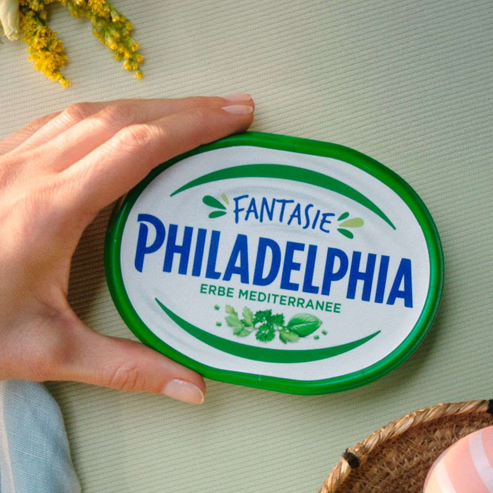Philadelphia Fantasie&nbsp;alle Erbe Mediterranee Latticino Fresco e Cremoso Vaschetta 150g