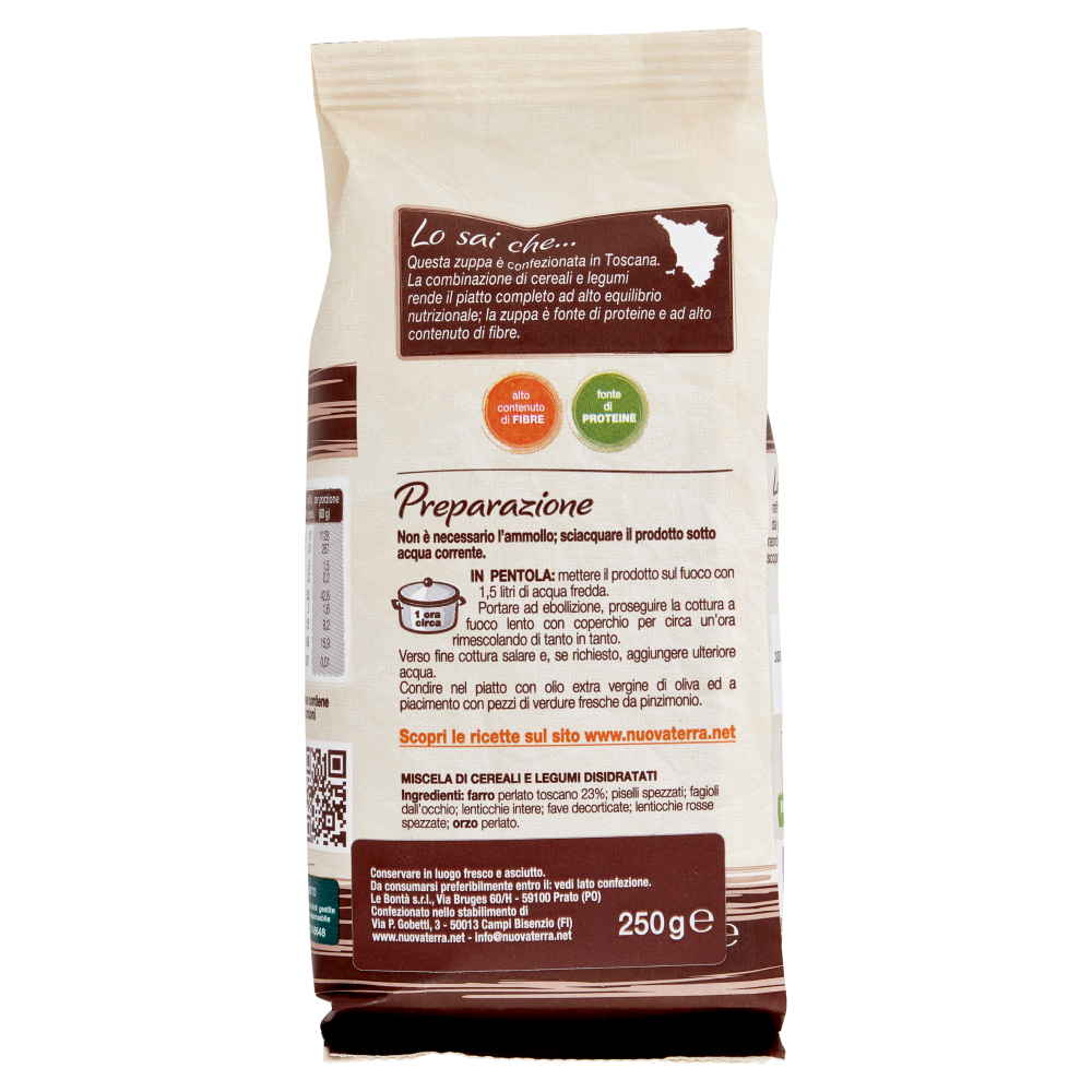 Nuova Terra La Tradizione Zuppa Contadina con Farro di Toscana 250 g