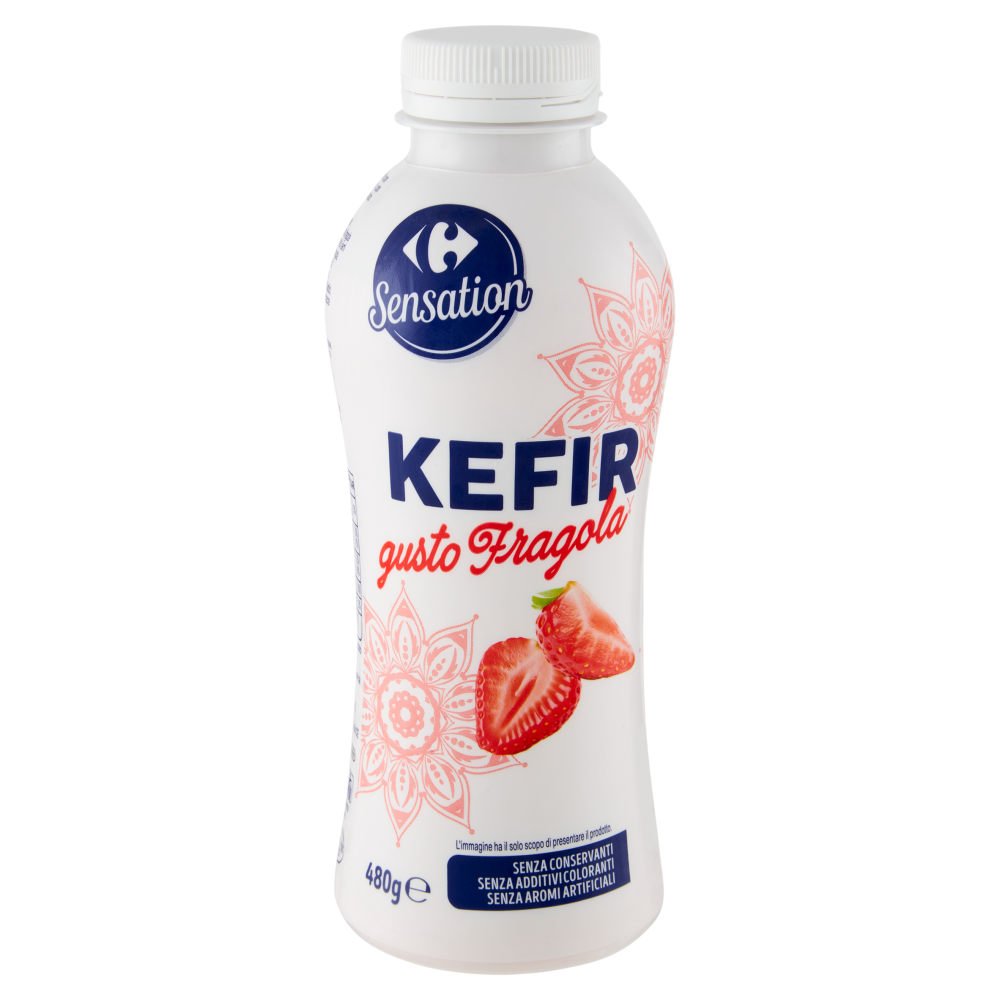 Carrefour Sensation Kefir gusto Fragola 480 g