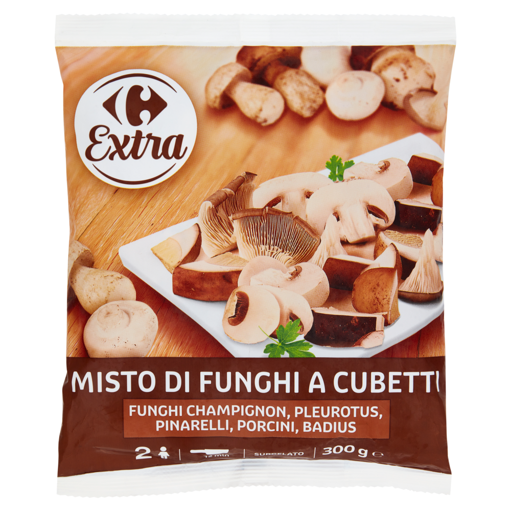 Carrefour Extra Misto di Funghi a Cubetti  Surgelati 300 g