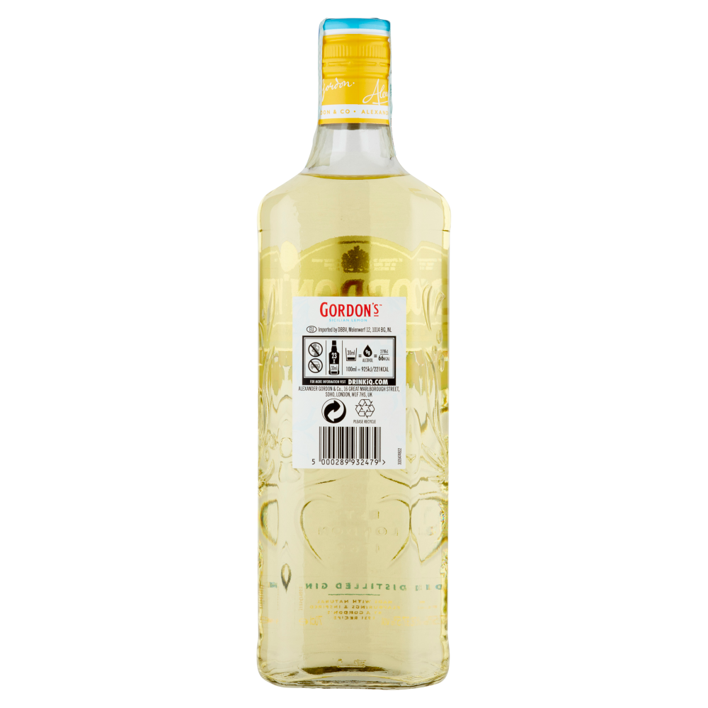Gordon's - Sicilian Lemon Distilled Gin 70 CL 37,5% - Rasch Vin & Spiritus