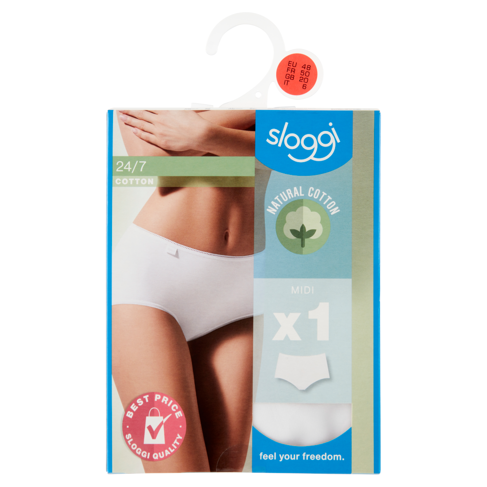 sloggi 24/7 Cotton Midi tg. 6 White 1 pz