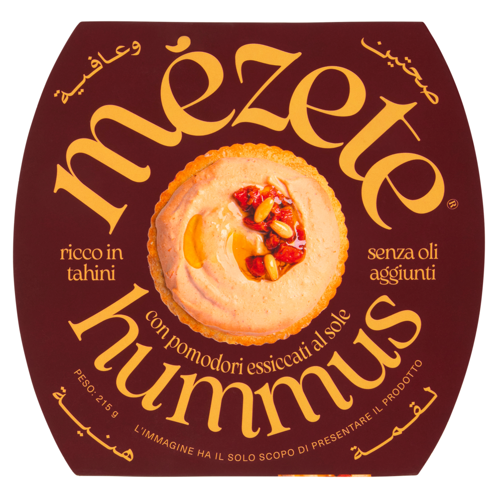 m&eacute;zete hummus con pomodori essiccati al sole 215 g