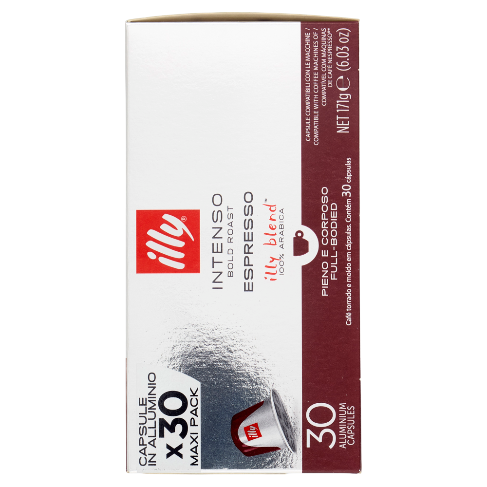 illy Intenso Espresso Capsule Compatibili con le Macchine Nespresso* 30 Capsule in Alluminio 171 g