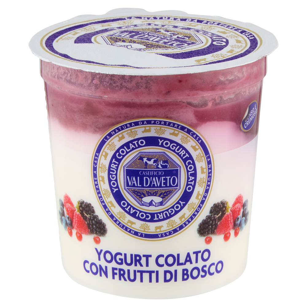 Caseificio Val d'Aveto Yogurt Colato con Frutti di Bosco 150 g