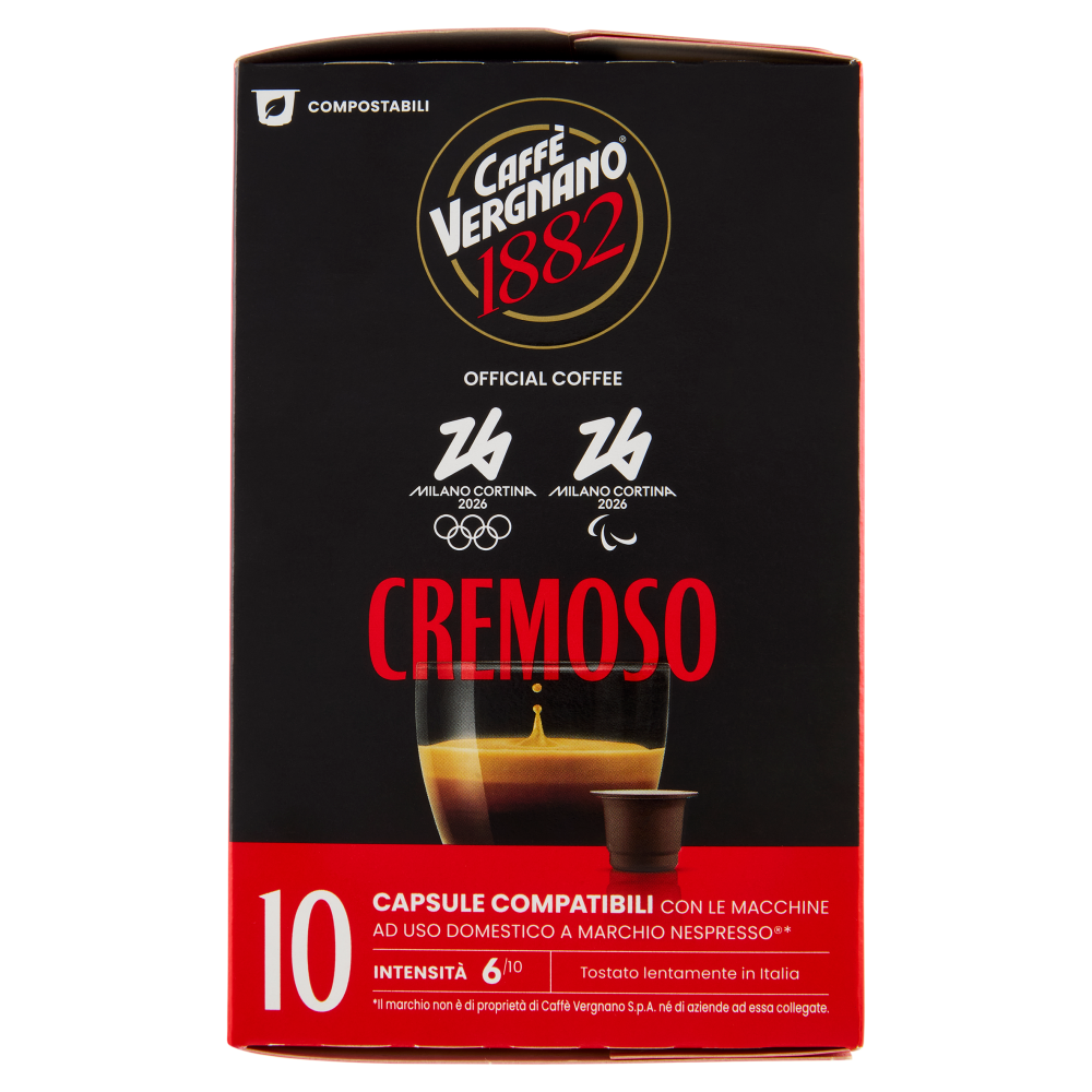 Caffè Vergnano 1882 Cremoso Capsule Compatibili Nespresso* 10 x 5 g