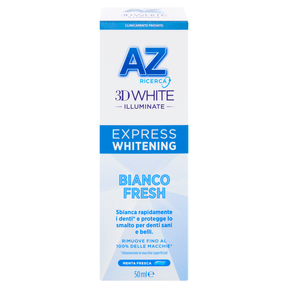 AZ Ricerca Dentifricio 3D White Illuminate Express Whitening Bianco Fresh 50 ml