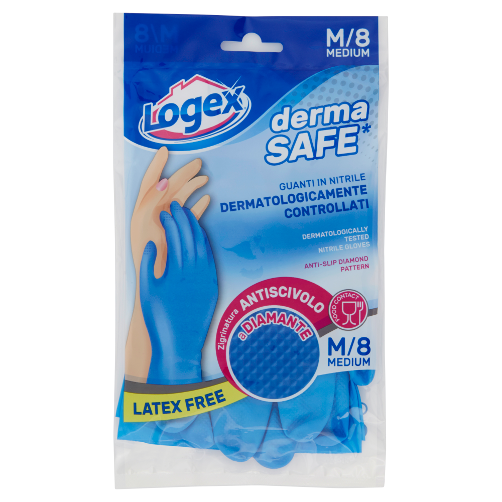 Logex derma Safe* Guanti in Nitrile M/8 Medium