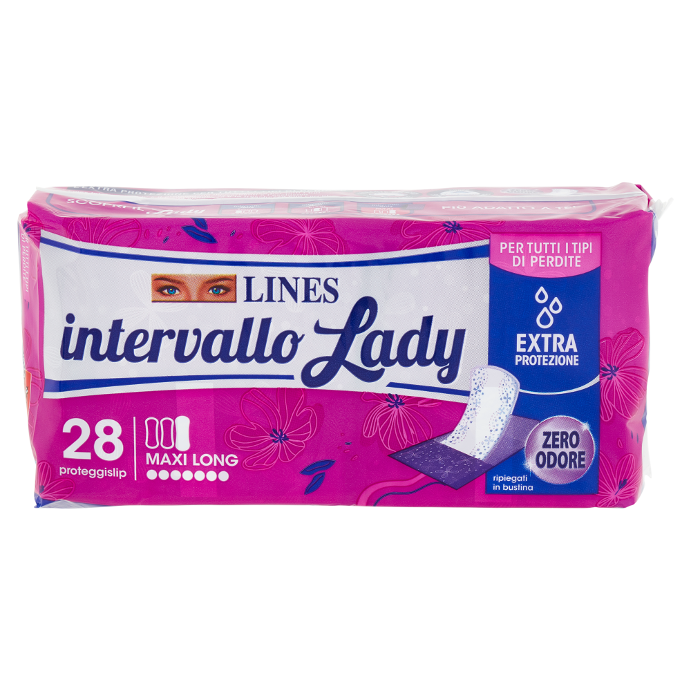 Lines intervallo Lady proteggislip Maxi Long Ripiegato 28 pz