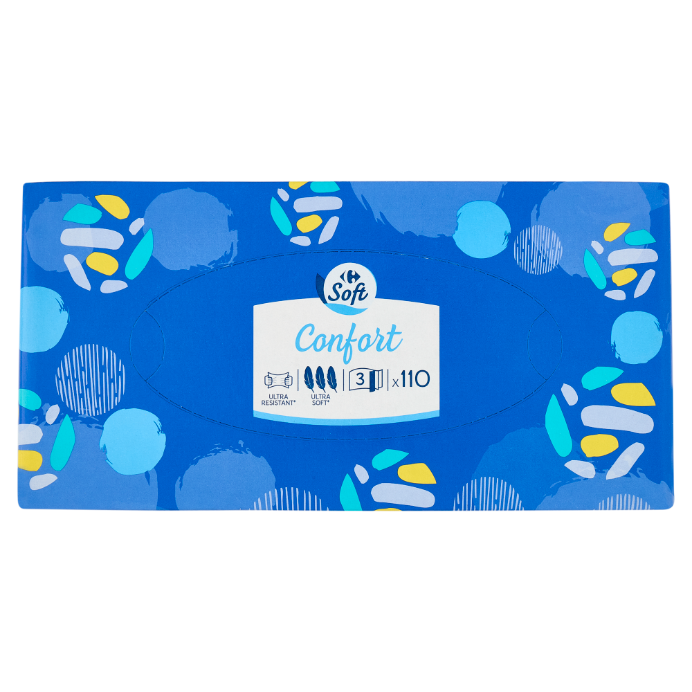Carrefour Soft Confort Fazzoletti bianchi 110 pz