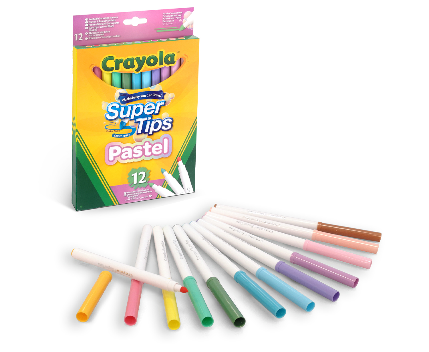 Crayola 58-7515 marcatore Multicolore, Pastello 12 pz