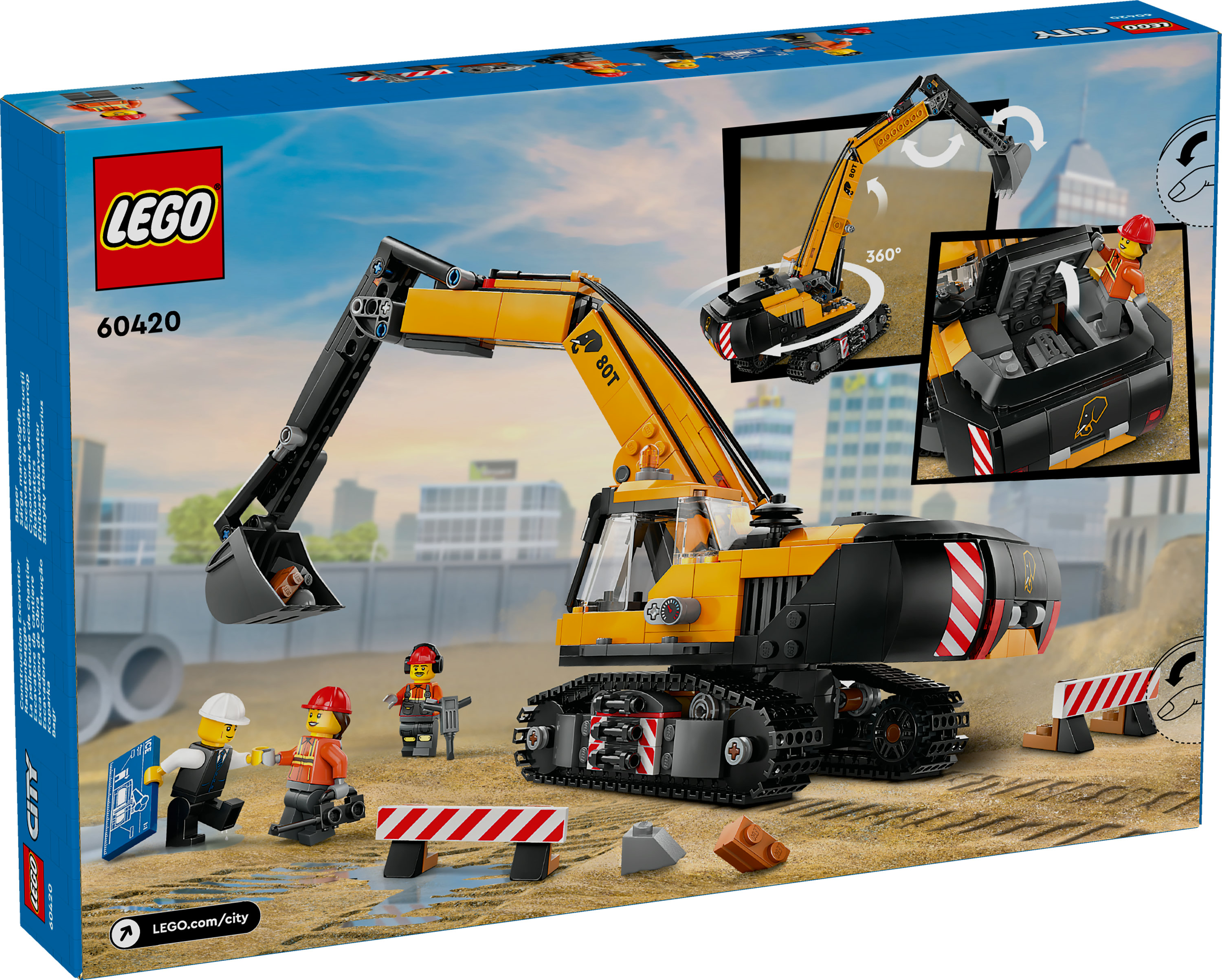 LEGO City Escavatore da cantiere giallo
