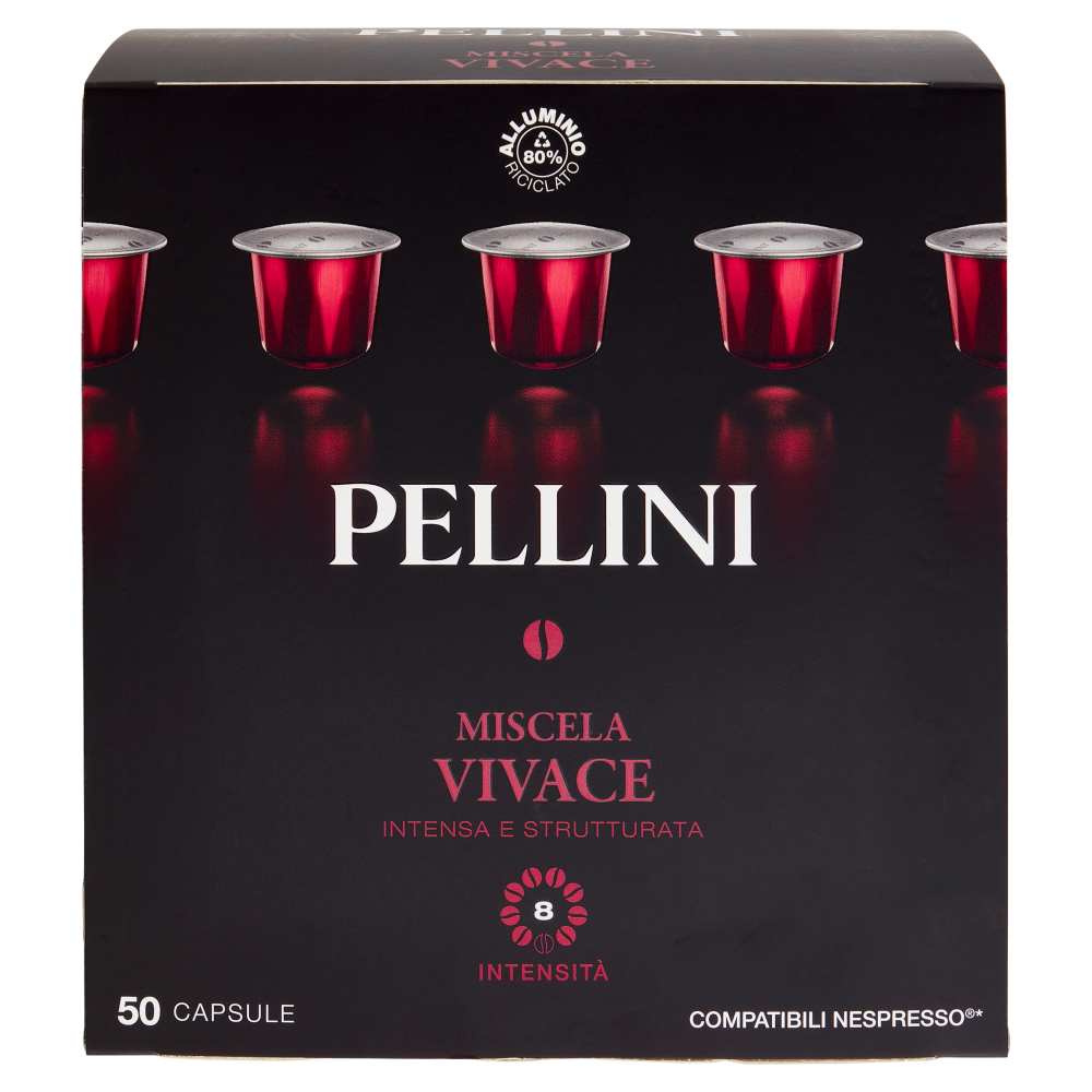 Pellini Miscela Vivace Compatibili Nespresso* 50 Capsule 275 g