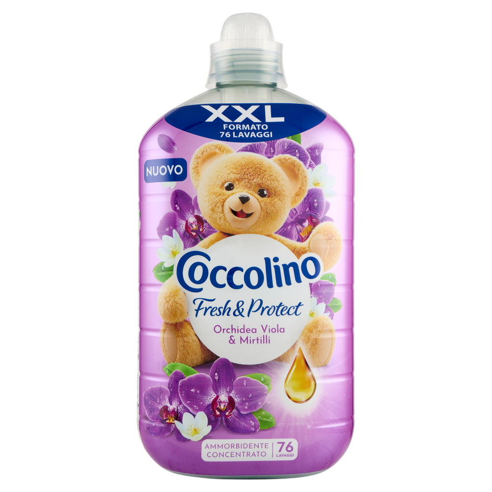 Coccolino Ammorbidente Concentrato Fresh & Protect Orchidea Viola & Mirtilli 76 Lavaggi 1750 ml