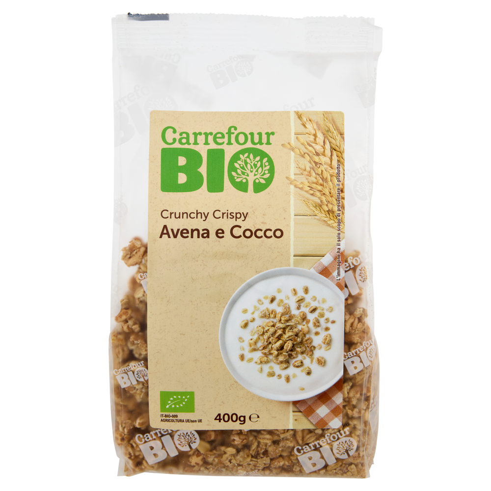 Carrefour Bio Crunchy Crispy Avena e Cocco 400 g
