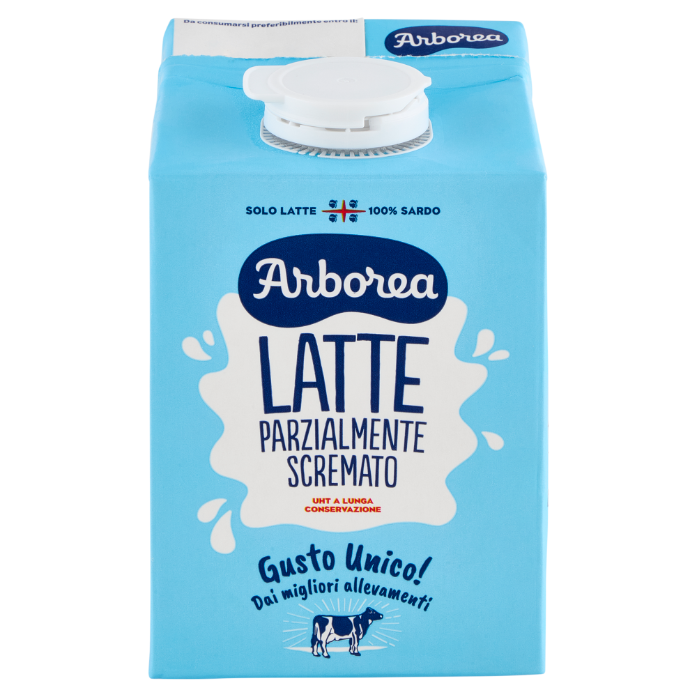 Arborea Latte Parzialmente Scremato UHT a Lunga Conservazione 500 ml