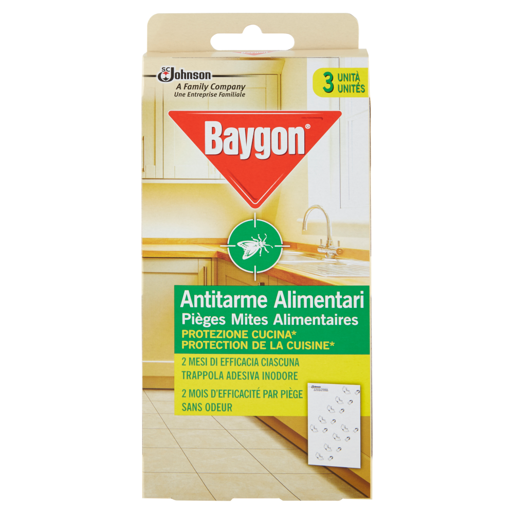Baygon Antitarme Alimentari, Protezione per la Cucina, Confezione da 3 unit&agrave;