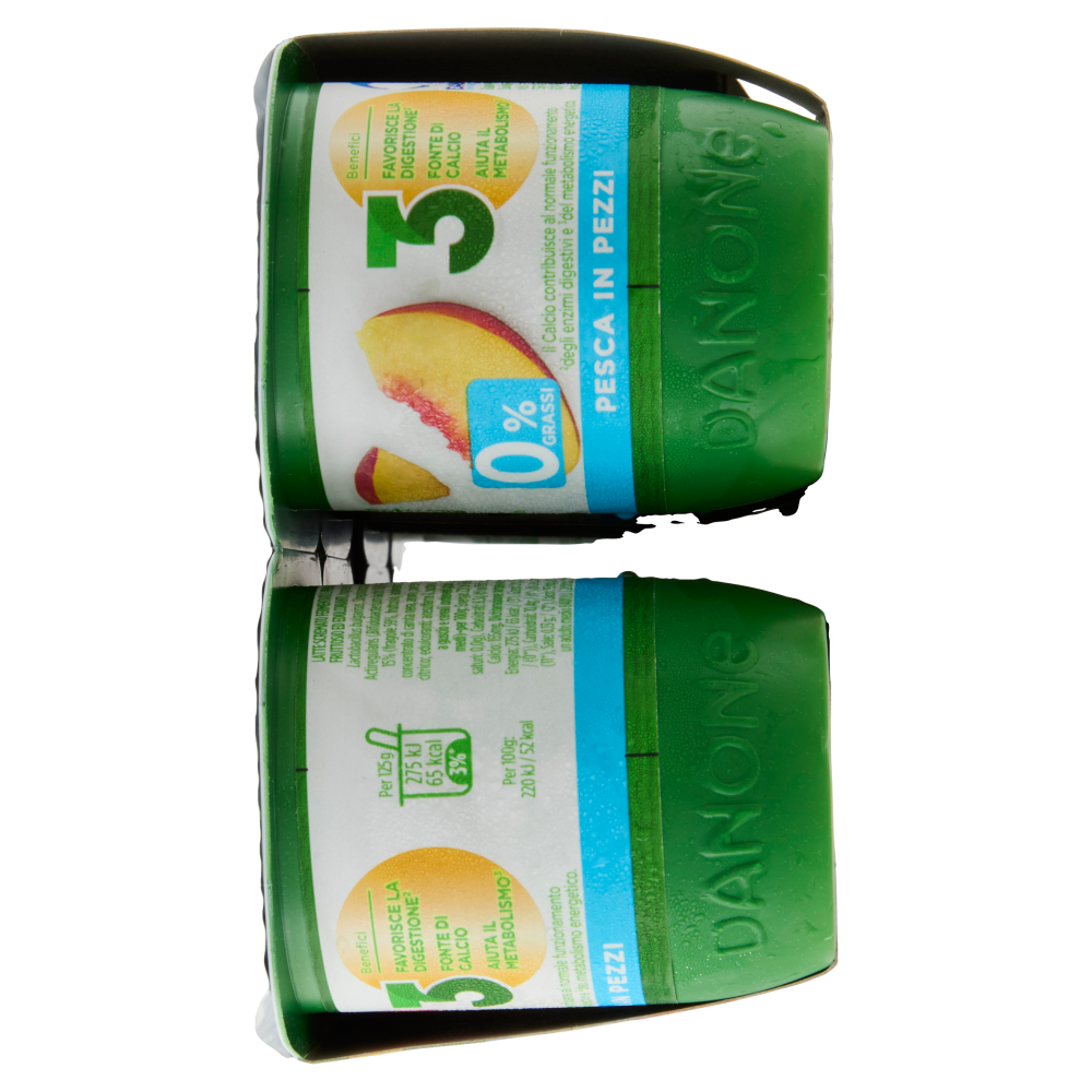 ACTIVIA Yogurt con Probiotico Bifidus, 0% Grassi, mix di gusti Pesca/Frag/Ananas/Frutti Bosco 8x125g