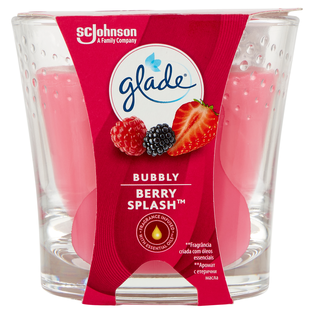 Glade Candela Profumata, fragranza Bubbly Berry Splash 129 g