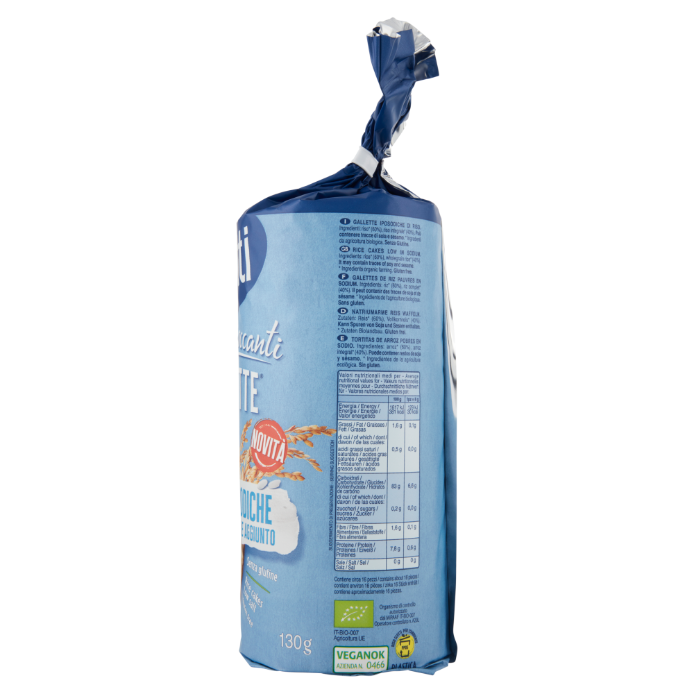 Riso Scotti le Bio Croccanti Risette Iposodiche Senza Sale Aggiunto 130 g