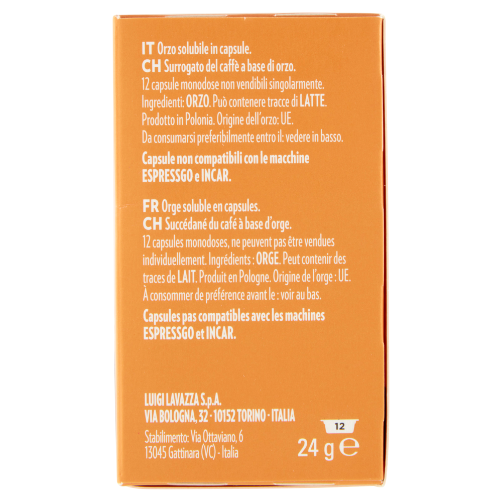 Lavazza A Modo Mio Orzo 12 Capsule 24 g