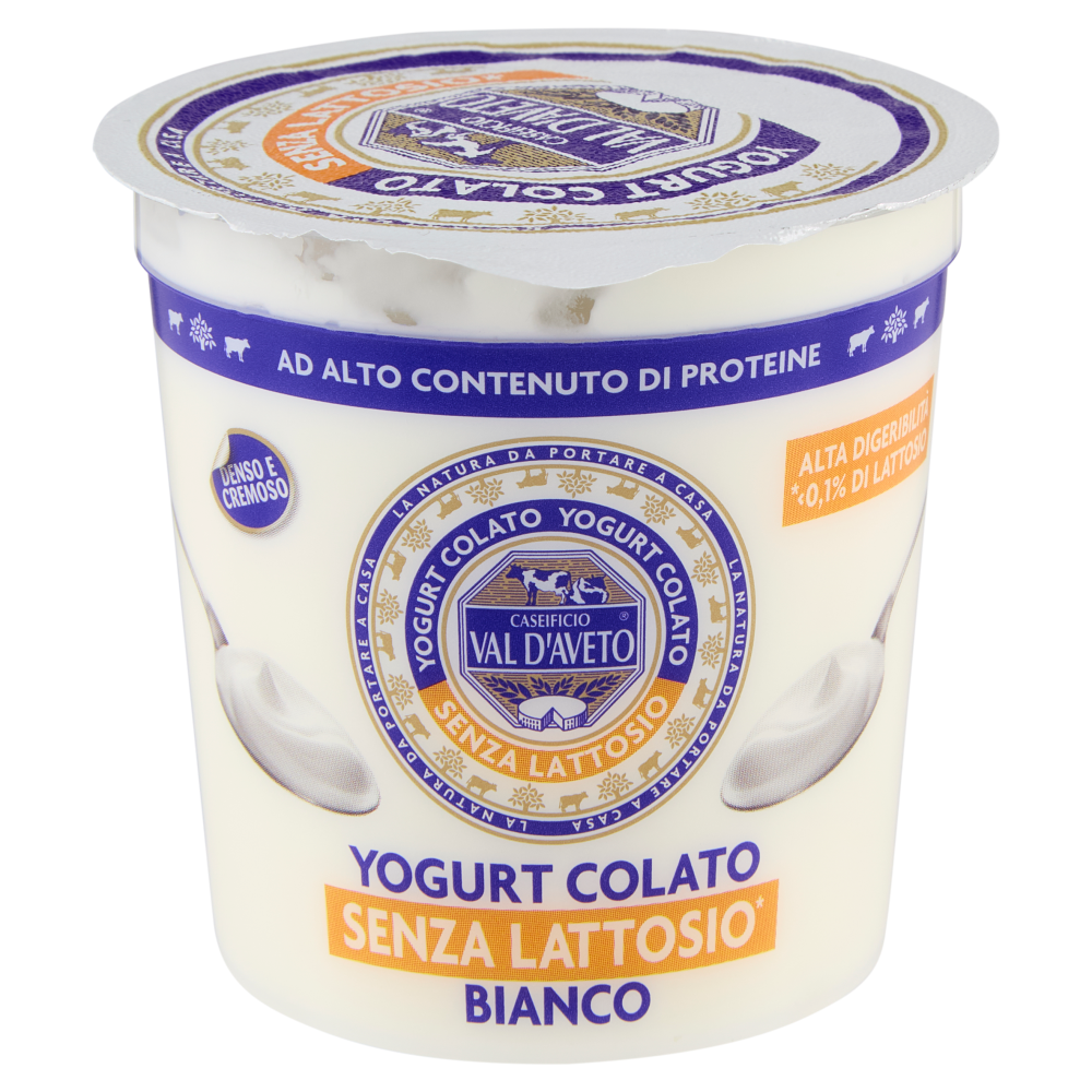 Caseificio Val d'Aveto Yogurt Colato Senza Lattosio* Bianco 150 g