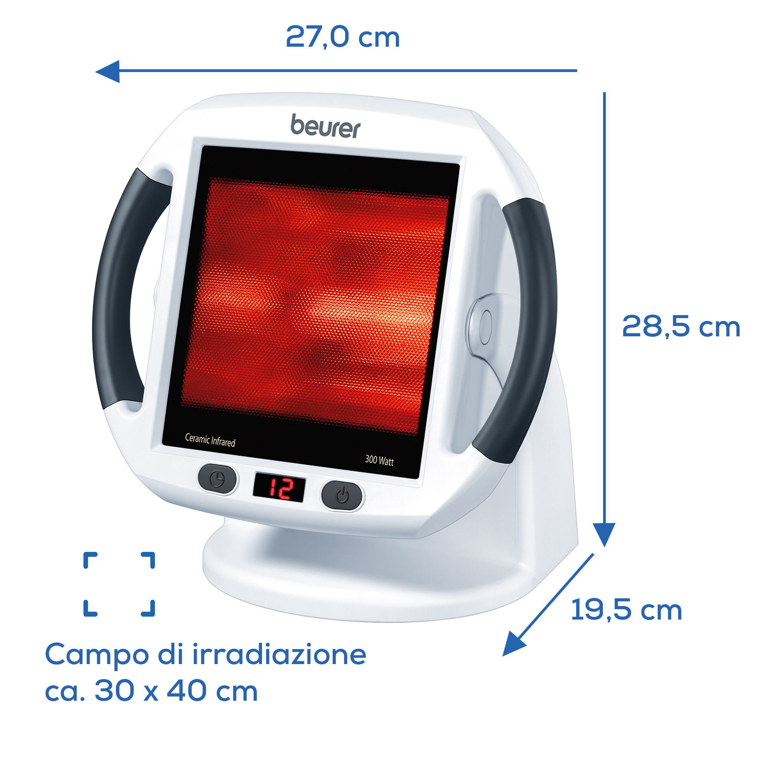Beurer IL 50 - Lampada a Raggi Infrarossi efficace per il trattamento di Contratture Muscolari e Malanni di Stagione