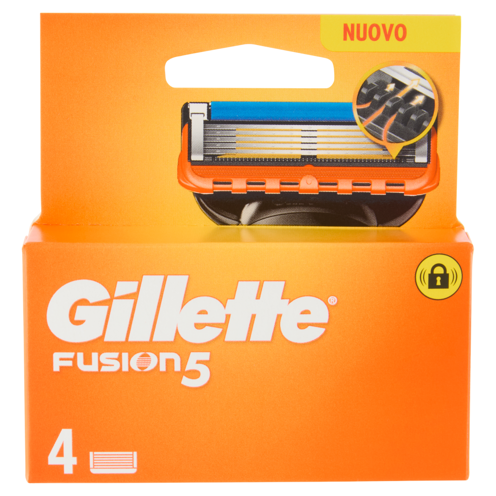 Gillette Fusion5 Lamette di ricambio per Rasoio da Uomo, 4 Ricariche