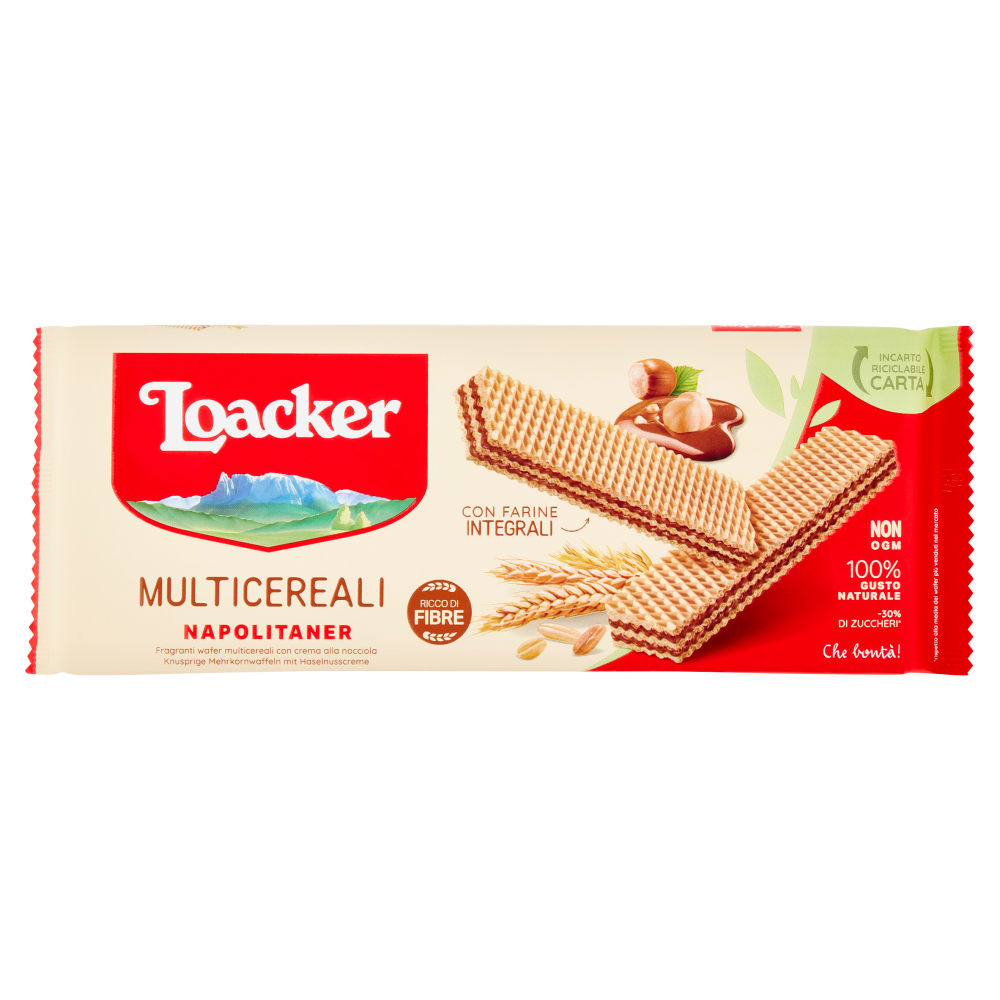 Loacker Wafer Multicereali Napolitaner con farro, grano e avena con