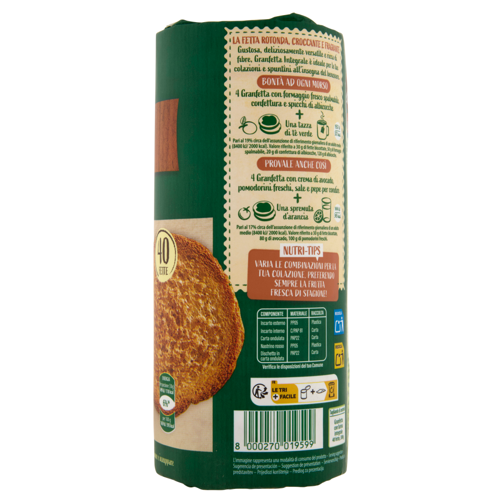 Delverde Granfetta con farina Integrale 40 Fette 300 g