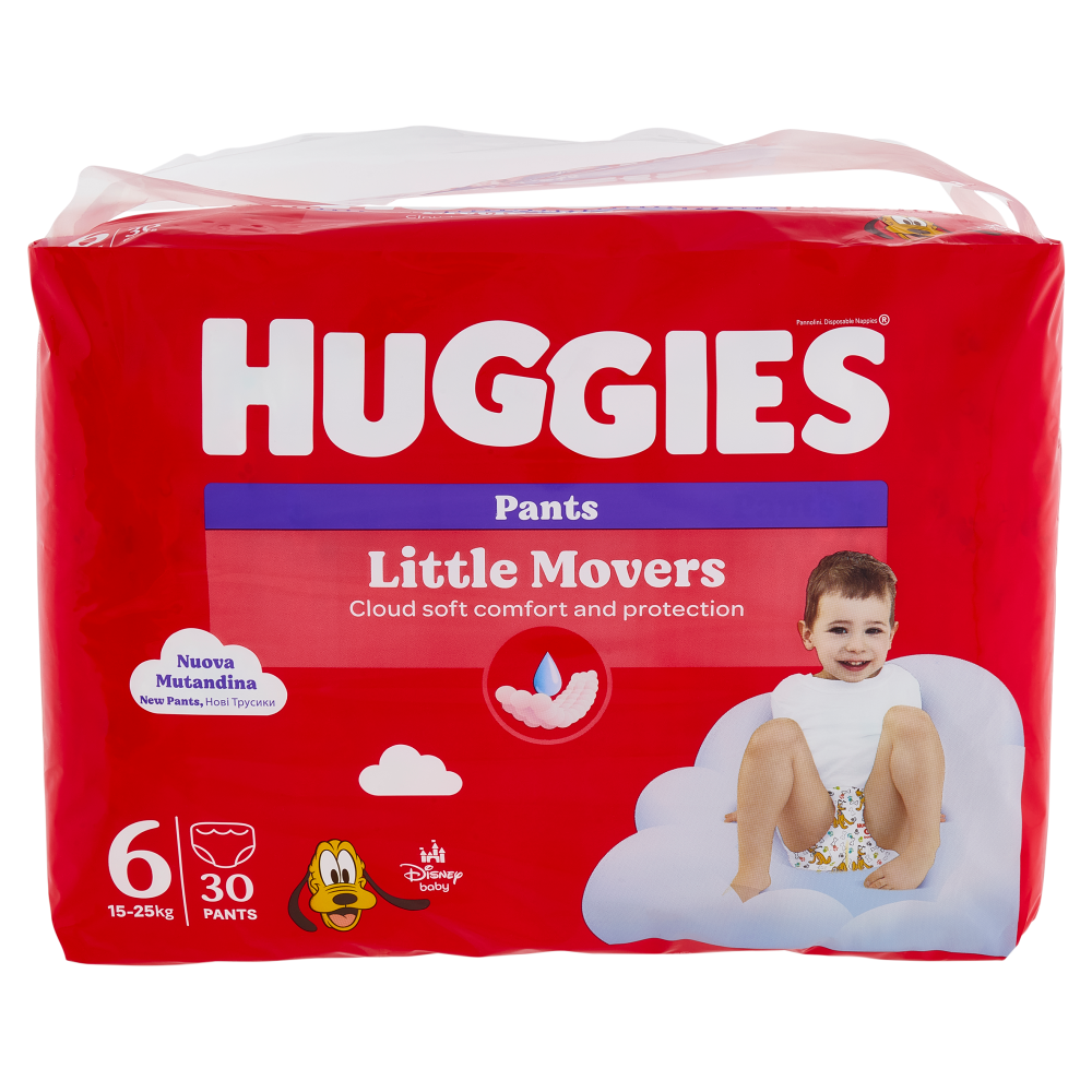 Huggies Little Movers Pants 6 15-25 Kg 30 pz