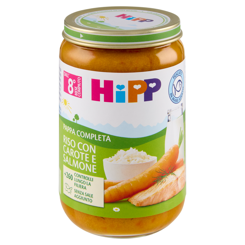 Hipp Pappa Completa Riso con Carote e Salmone 220 g