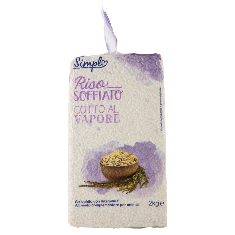 Simpl Riso Soffiato Cotto per animali 2 kg